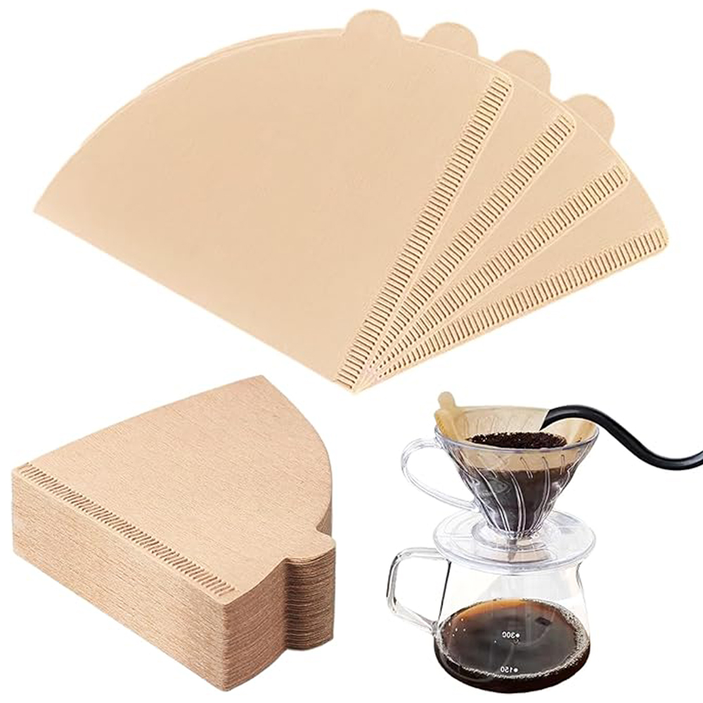 Coffee Equipment Bag - 100 adet kahve filtre kağıdı v-şekilli
