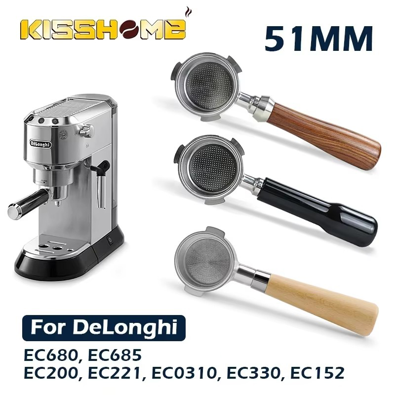 Coffee Equipment Filter - Kahve Dipsiz Portafilter 51 MM Delonghi