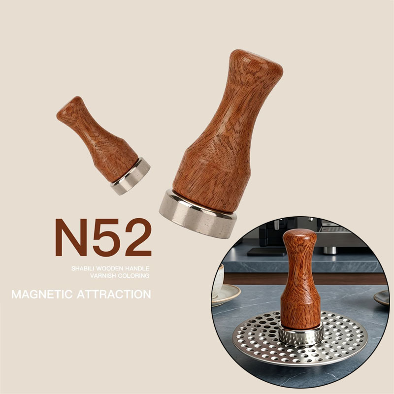 Coffee Equipment Filter - Espresso Puck Ekranı Ahşap Saplı Manyetik
