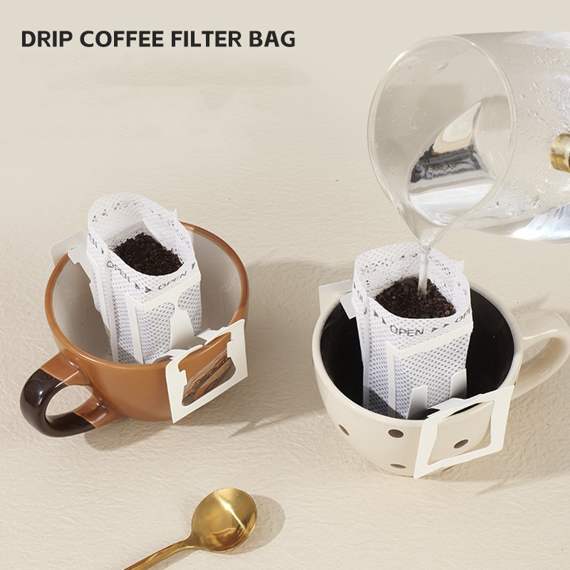 Coffee Equipment Bag - 50 adet/torba Asılabilir Kulaklı Kahve Tozu