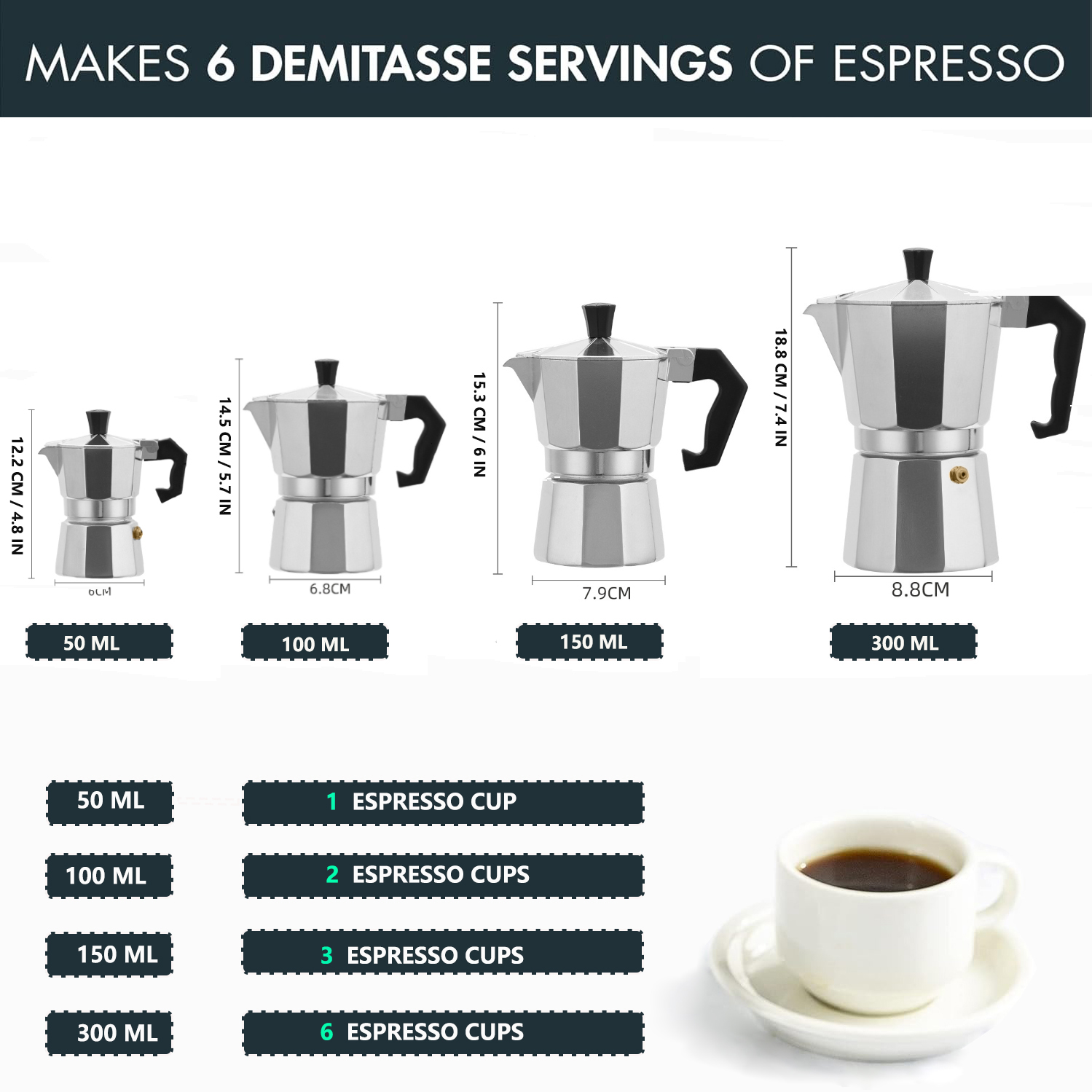 Klasik Alüminyum Moka Pot 50-3 - Coffee Equipment Accessories incelemesi ve fiyatı